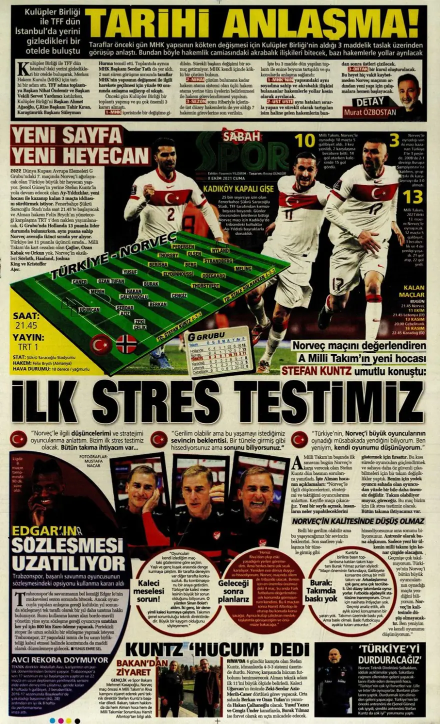 Günün spor manşetleri (8 Ekim 2021) 24