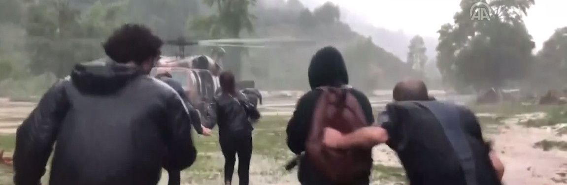 Raftingciler selde böyle kurtarıldı