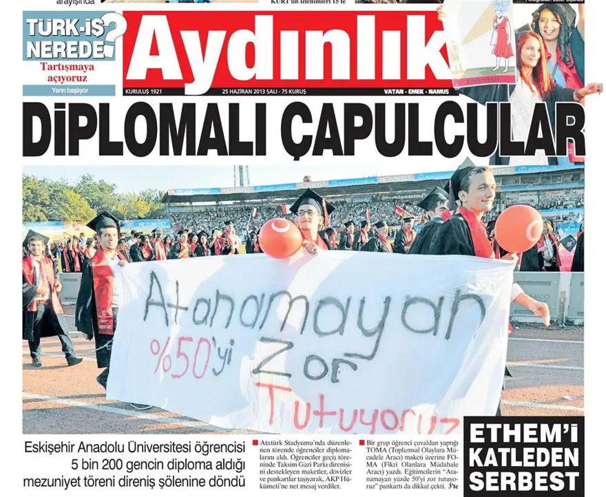 Gazete manşetleri - 25 Haziran 13