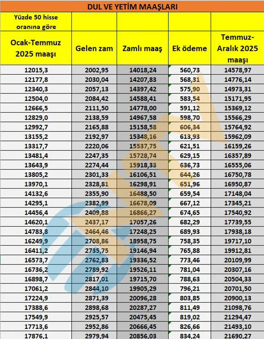 Son dakika... Dul ve yetim aylıkları belli oldu 5