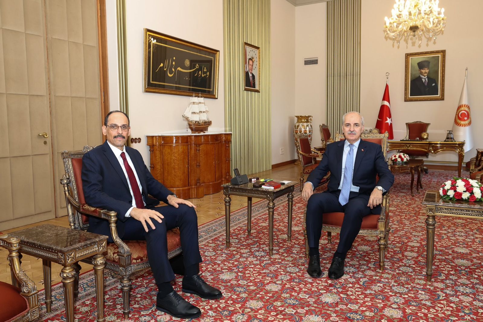 MİT Başkanı Kalın, TBMM Başkanı Kurtulmuş'la görüştü