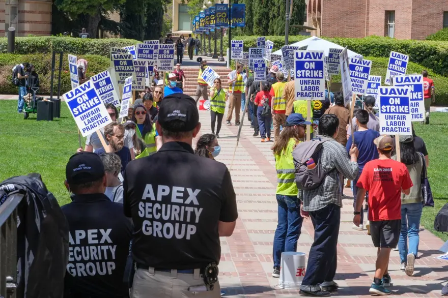 Filistin'e destek protestoları | Kaliforniya Üniversitesi'nin akademik personeli greve gitti 5