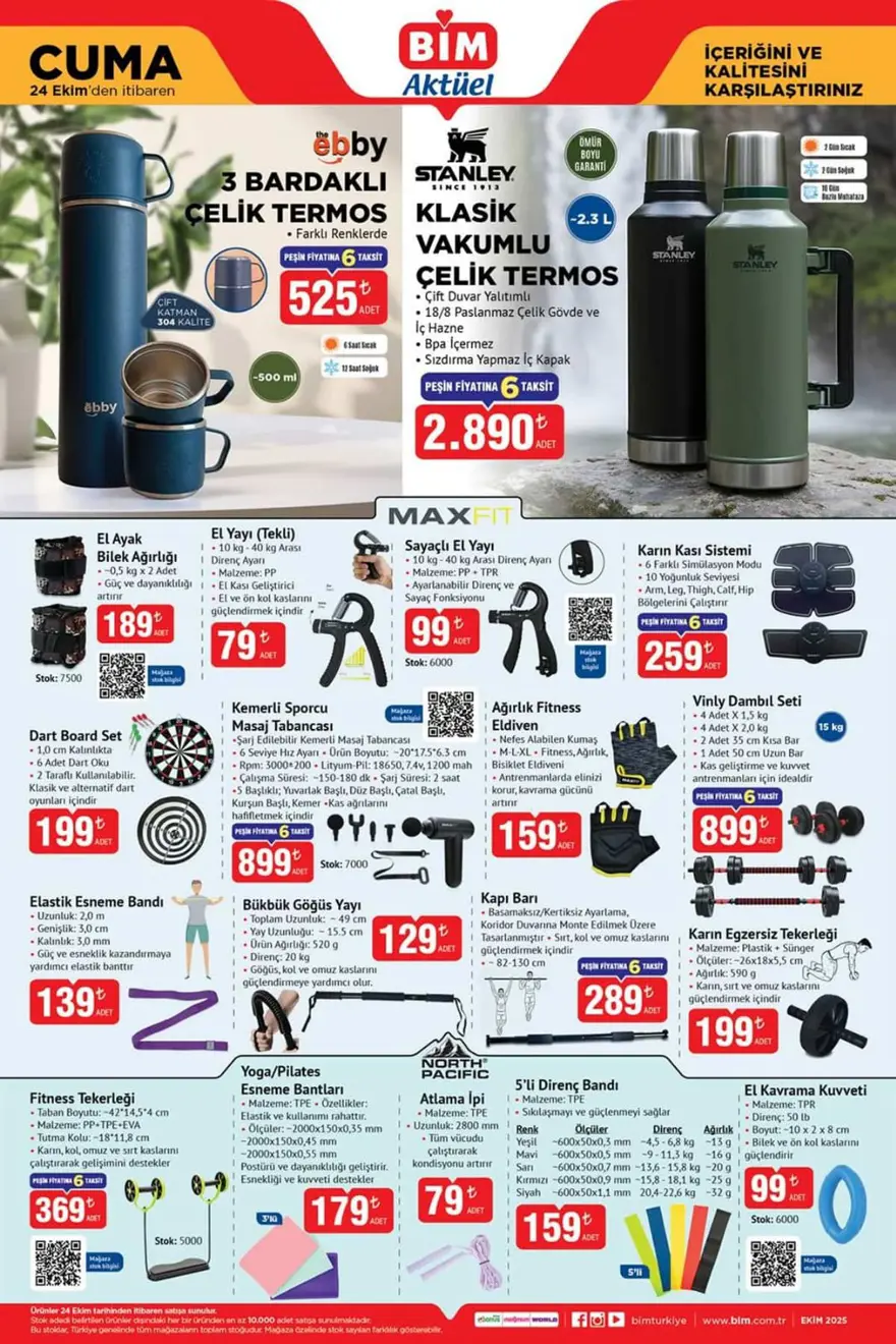 RAFLARDA: BİM 24 Ekim Aktüel Ürün Kataloğu 2025: Elektronik ev ürünleri, spor ekipmanları, ısıtıcı çeşitleri satışta 7