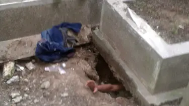 Mezarlıkta akılalmaz olay