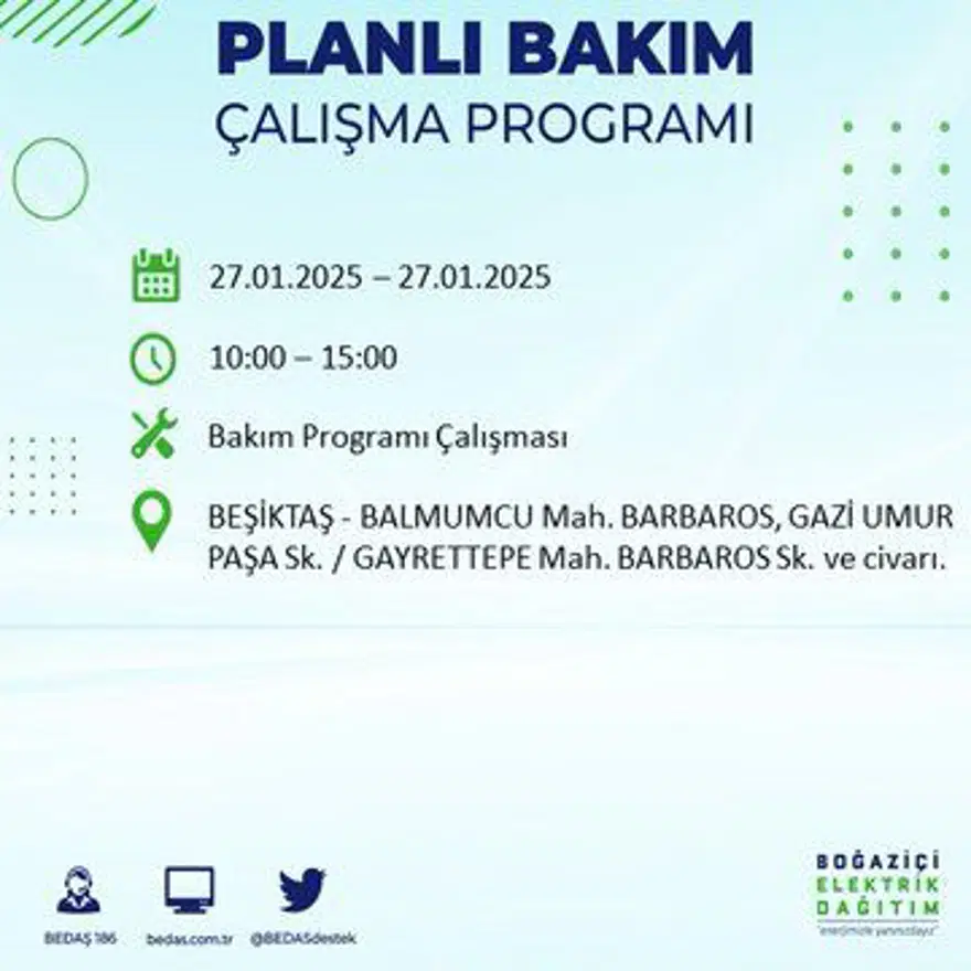 İstanbul'un birçok ilçesinde elektrik kesintisi: Avcılar'da elektrikler ne zaman gelecek? BEDAŞ kesinti programı 13