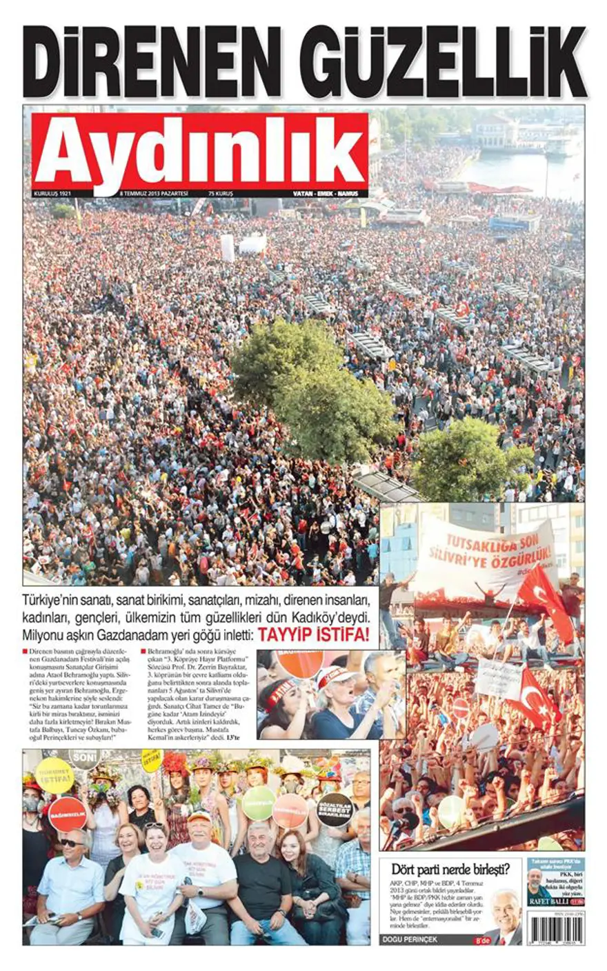 8 Temmuz 2013 gazete manşetleri 2