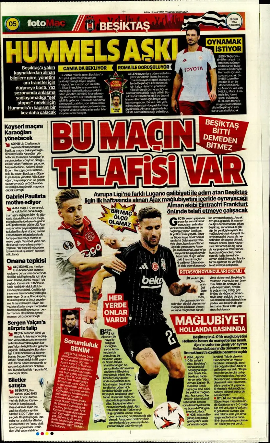 "Ziyech'in üstü çizildi" (28 Eylül 2024 spor manşetleri) 10 "Ziyech'in üstü çizildi" (28 Eylül 2024 spor manşetleri) 10