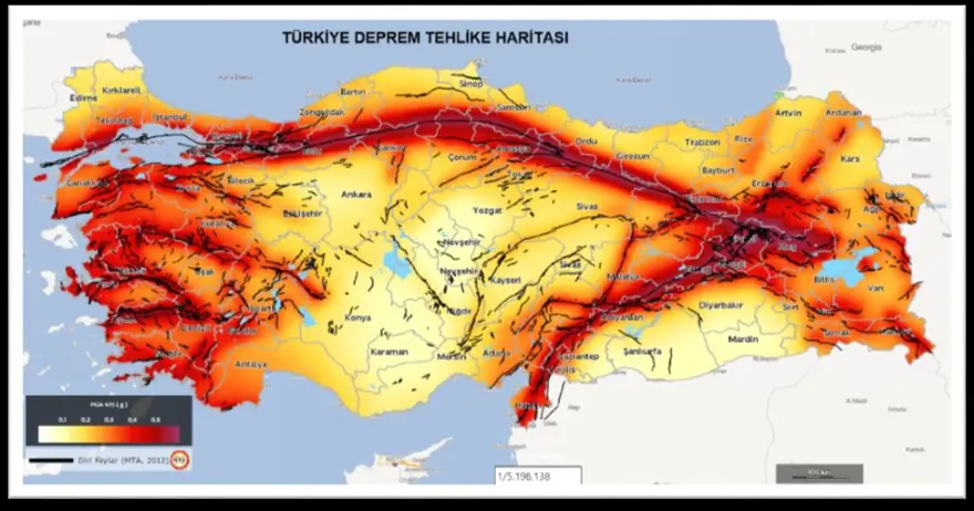 TÜRKİYE DEPREM RİSK HARİTASI 3