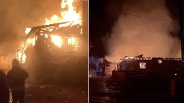 Çorum'da yangın: Üç ev küle döndü