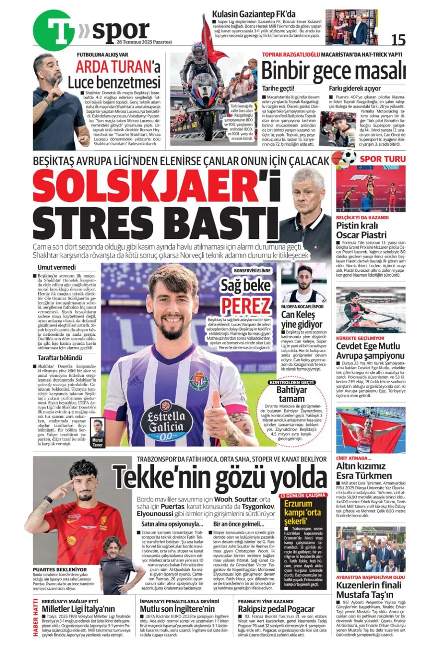 "Son dokunuşu ben yapamam" (28 Temmuz 2025 spor manşetleri) 18 "Son dokunuşu ben yapamam" (28 Temmuz 2025 spor manşetleri) 18