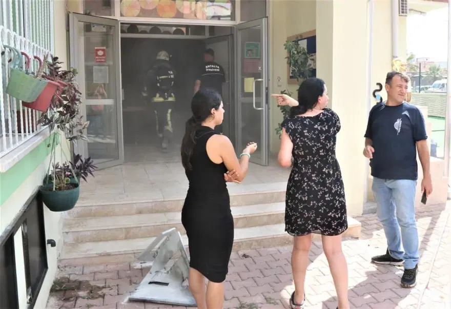 Anaokulunda yangın paniği 
