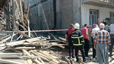 Beton dökülürken inşaat çöktü