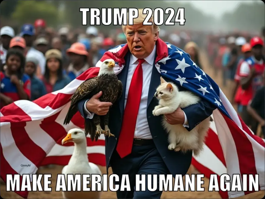 Trump'ın "göçmenler evcil hayvanları yiyor" iddiası sosyal medyayı salladı: Yüzlerce yapay zeka görseli paylaşıldı 4