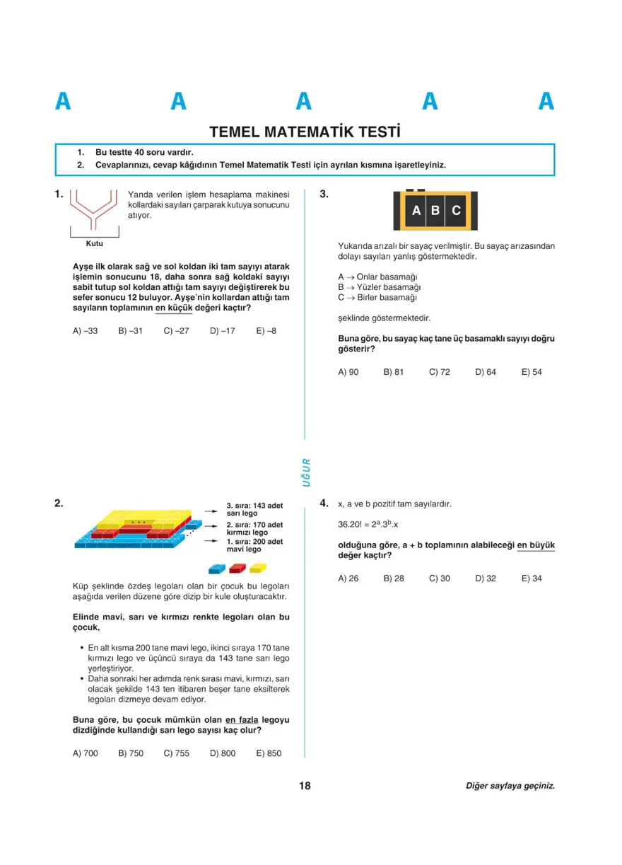 YKS - TYT deneme sınavı 17