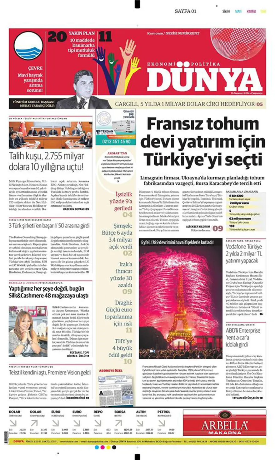 Günün gazete manşetleri - 16 Temmuz 2014 17 Günün gazete manşetleri - 16 Temmuz 2014 17
