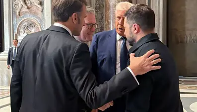 ABD, Ukrayna, Fransa ve İngiltere liderleri Vatikan’da bir araya geldi