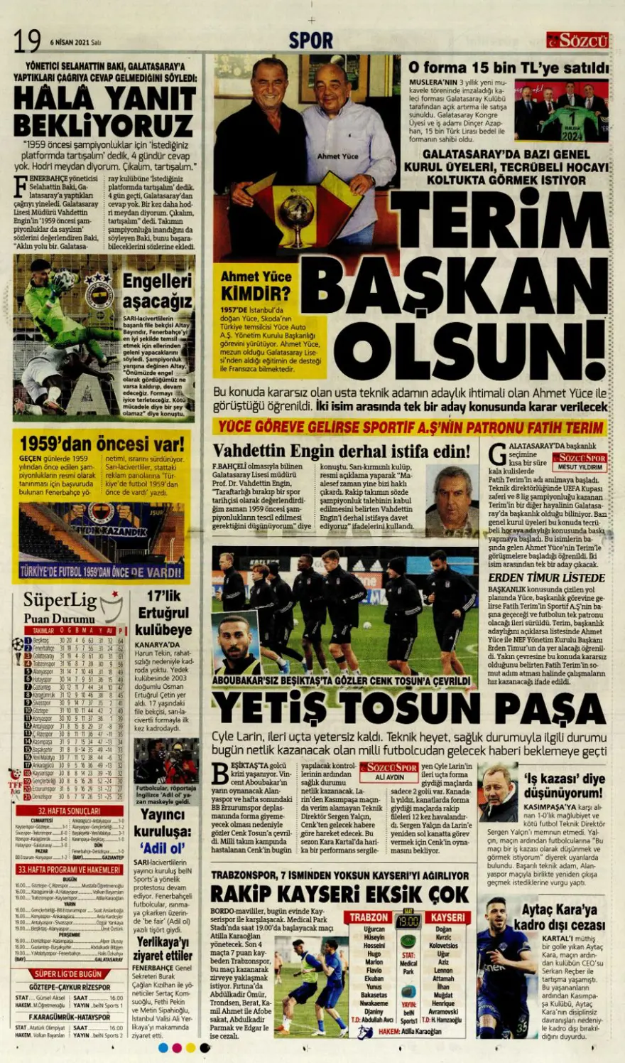 Günün spor manşetleri (6 Nisan 2021) 10