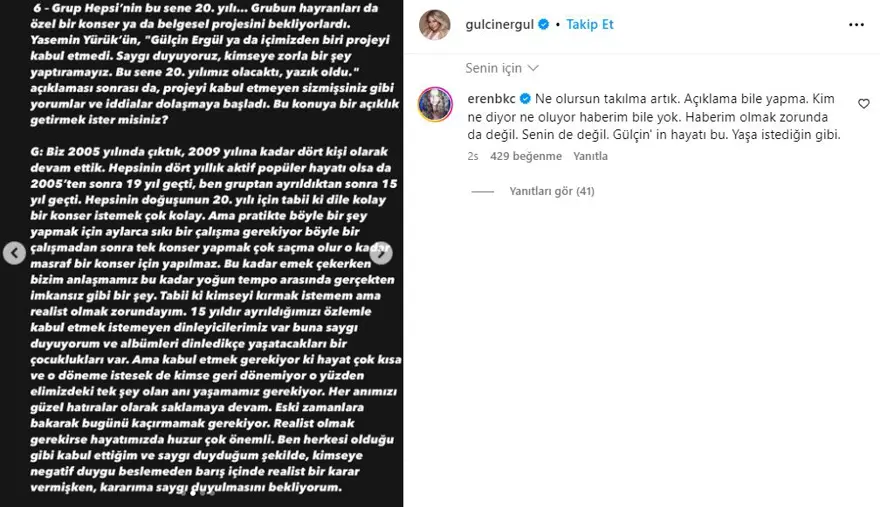 EREN'DEN GÜLÇİN'E YORUM 7