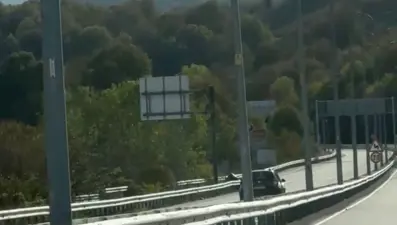 Otoyolda ters yönde ilerleyen sürücüye ceza