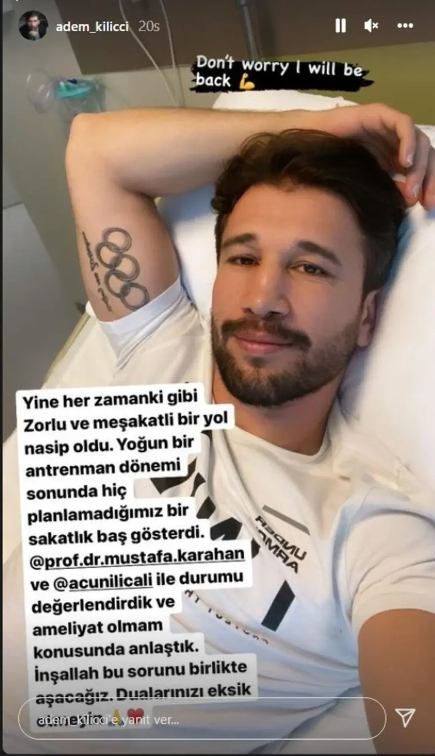 Survivor All Star öncesi sakatlık: Eski şampiyon Adem Kılıççı ameliyat oldu 2 Survivor All Star öncesi sakatlık: Eski şampiyon Adem Kılıççı ameliyat oldu 2