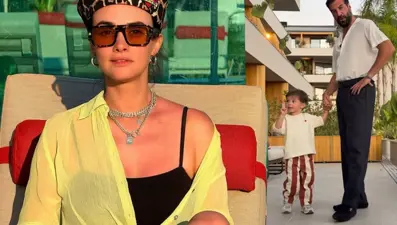 Hande Soral tatilde: Oğlu Ali ile yeni poz