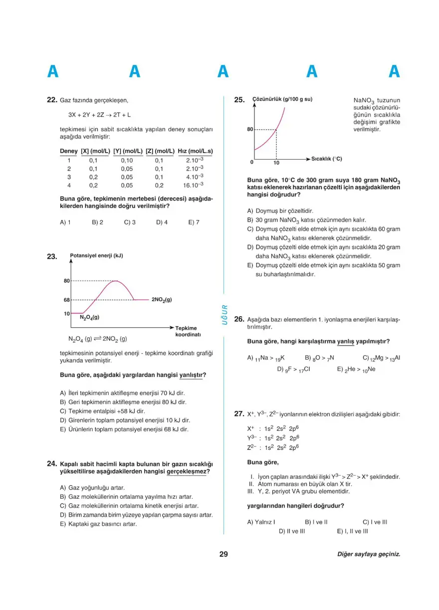 Uğur Okulları YKS - AYT deneme sınavı 28 Uğur Okulları YKS - AYT deneme sınavı 28