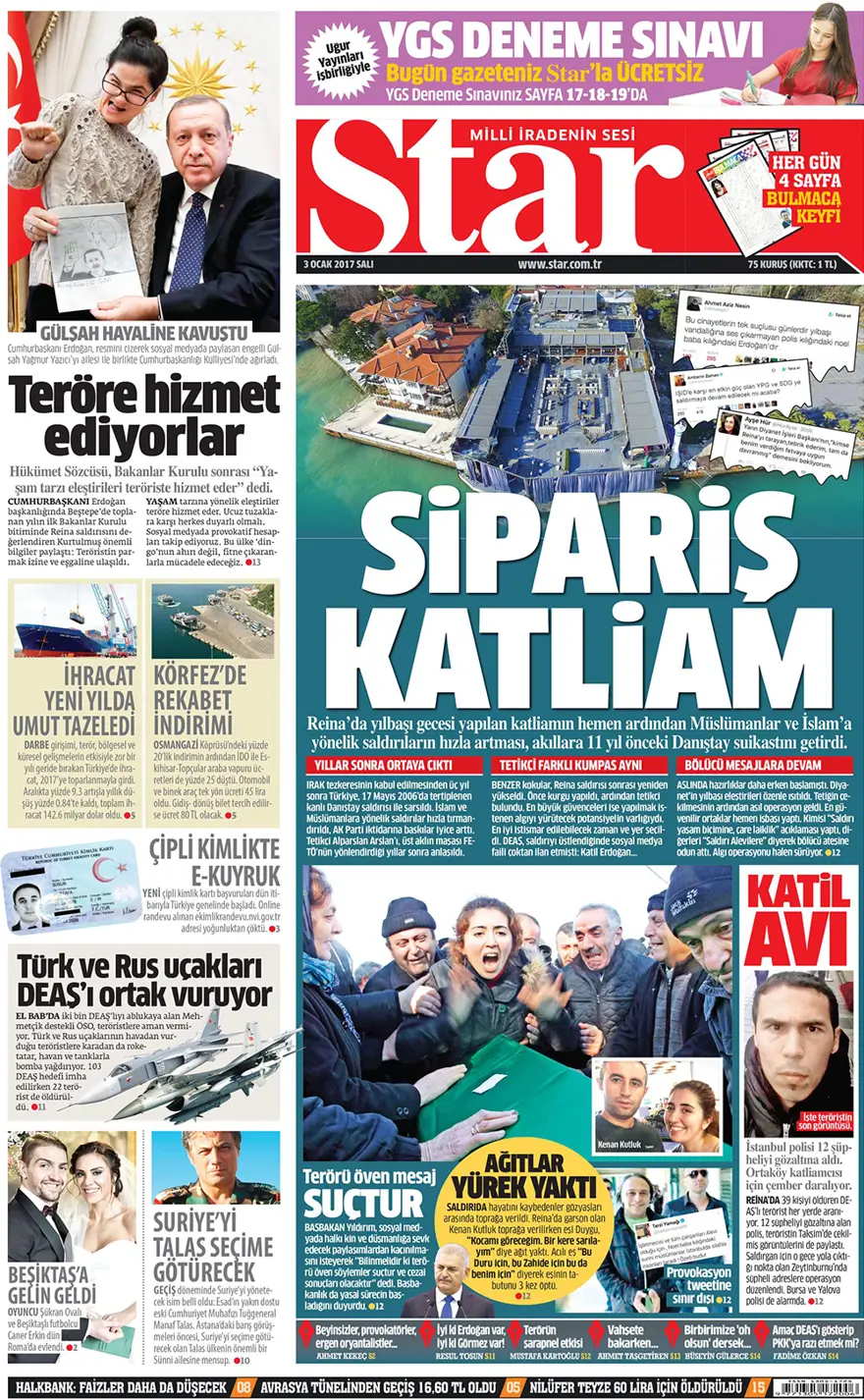 Günün gazete manşetleri - 3 Ocak 2016 7
