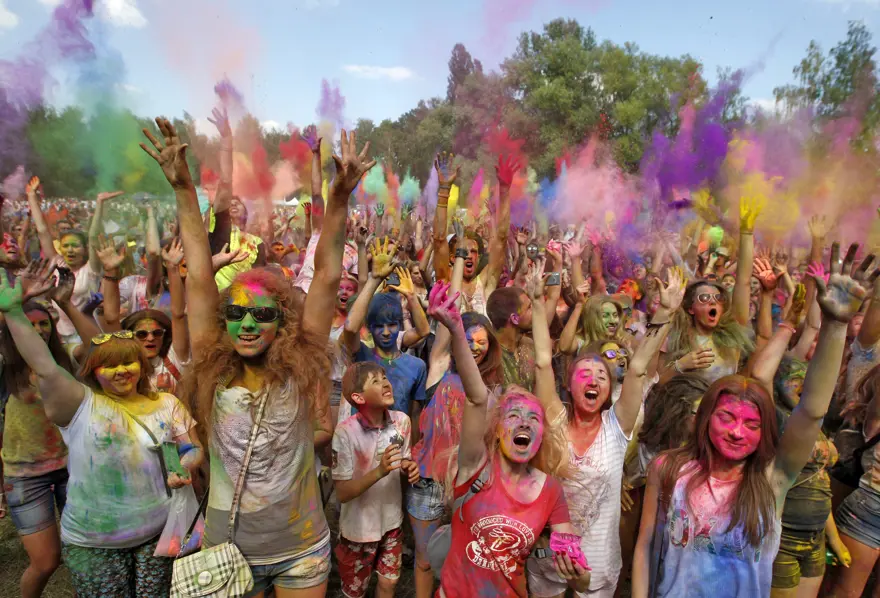 Kiev'de Holi Festivali 17