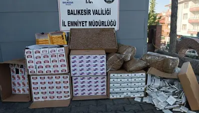 Bigadiç'te polisten kaçak sigara operasyonu