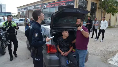 Polisten kaçan sürücü 14 yaşındaki çocuk çıktı