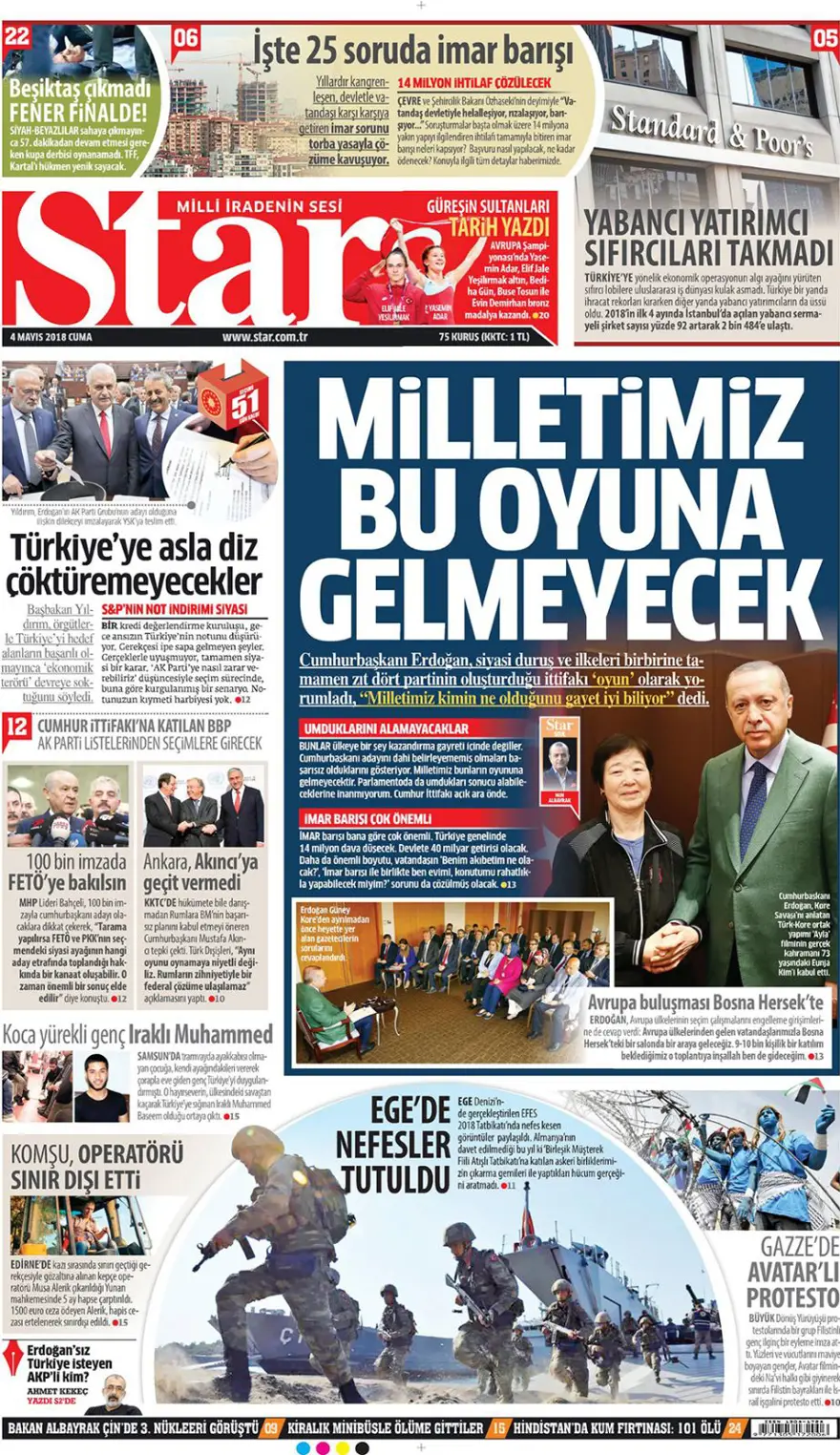 Günün gazete manşetleri - 4 Mayıs 2018 7