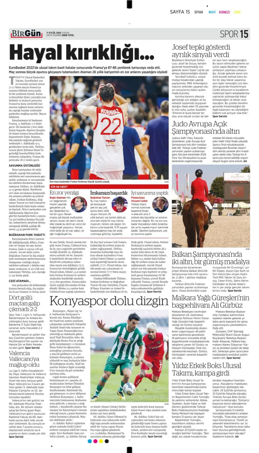 Günün spor manşetleri (11 Eylül 2022) 3