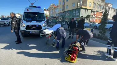 Karaman’da otomobilin çarptığı kadın yaralandı