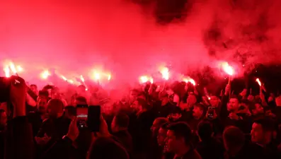 Eskişehirspor taraftarından takıma moral