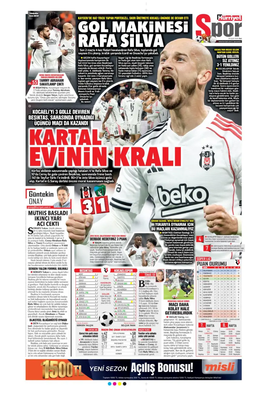 "Cehennem Liverpool'u bekliyor" (30 Eylül 2025 spor manşetleri) 11