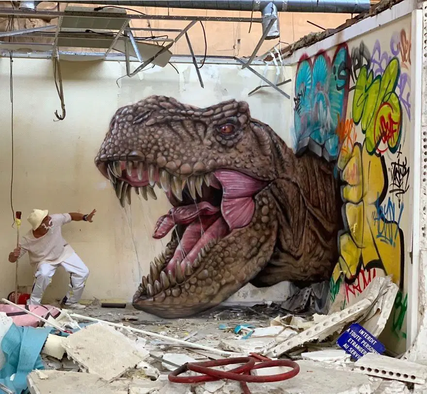 Fransız sokak sanatçısından 3 boyutlu grafitiler 47