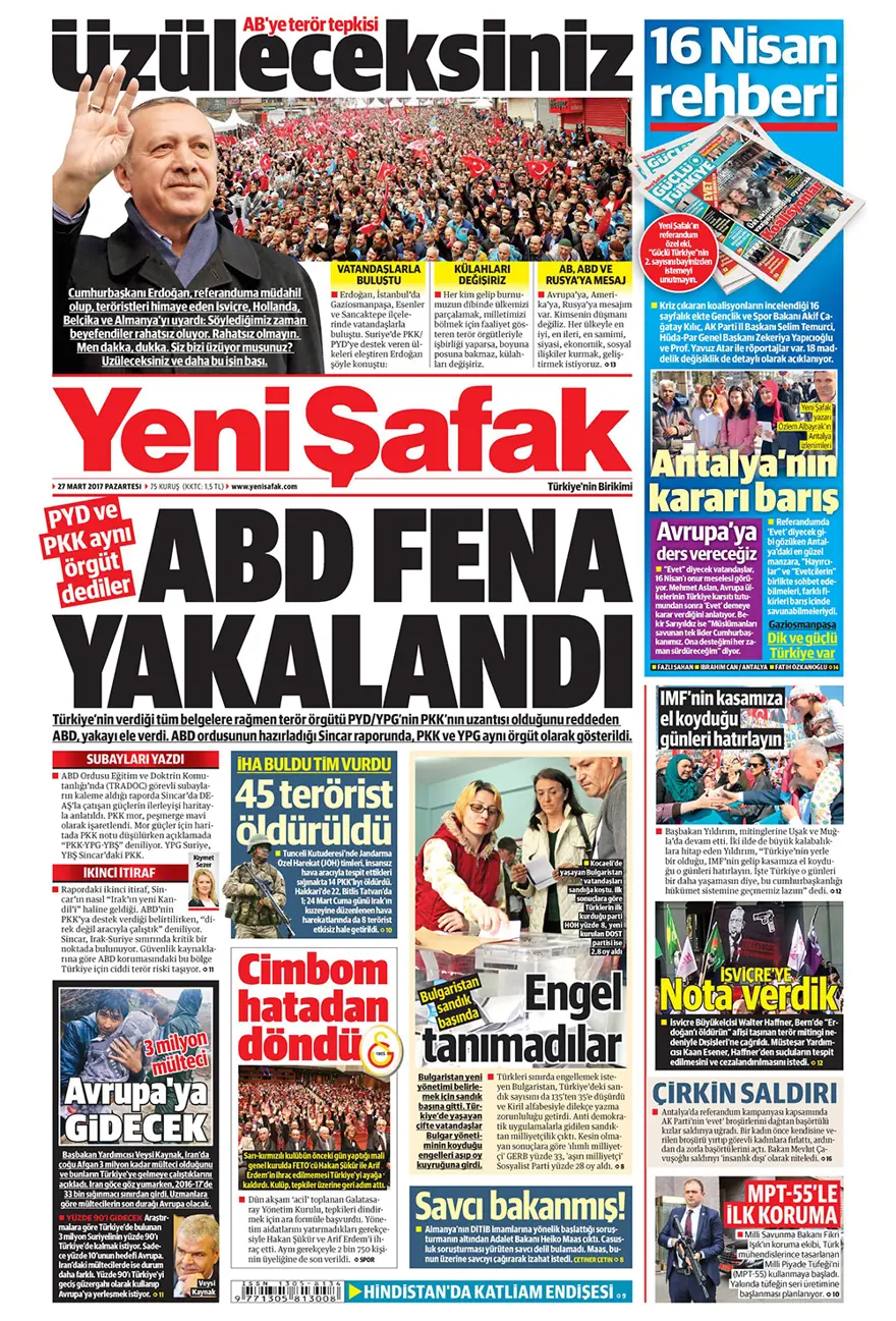 Günün gazete manşetleri - 27 Mart 2017 17