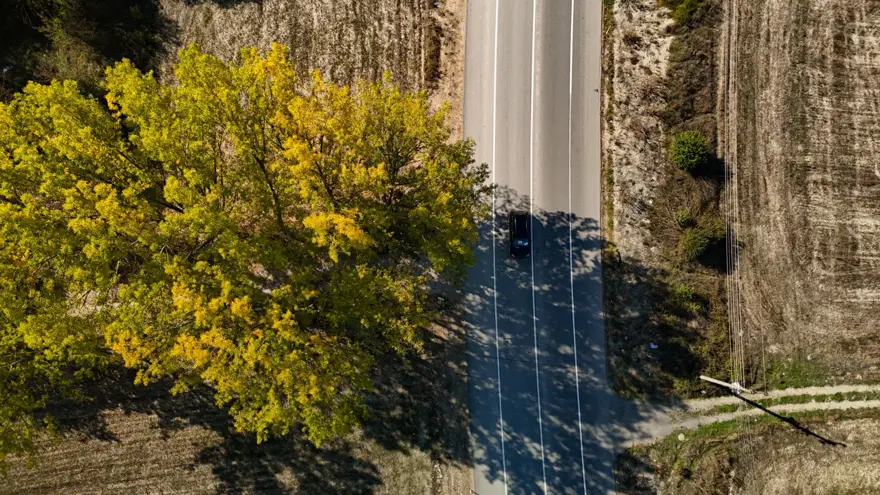 Bolu-Mudurnu kara yolunda sonbahar geçidi: Film sahnelerini aratmayan görüntüler 4