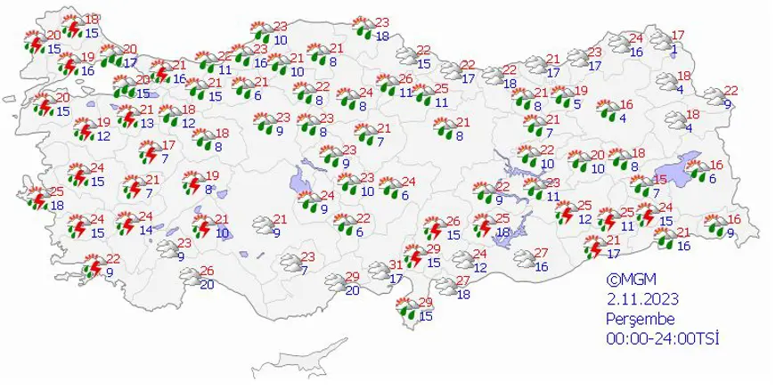 2 KASIM 2023 HAVA DURUMU 3