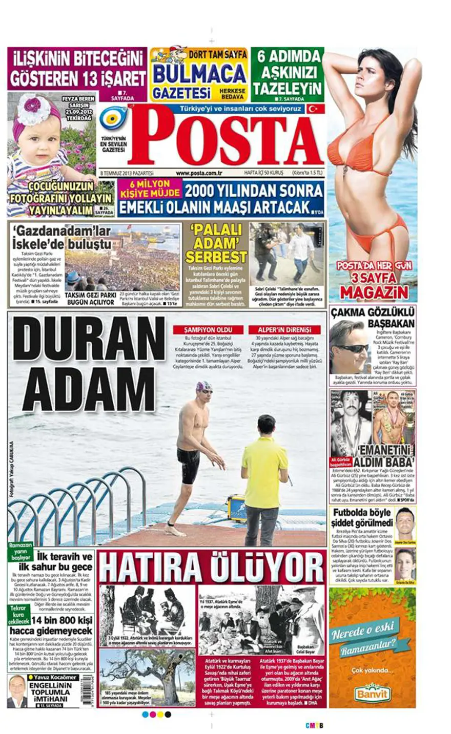 8 Temmuz 2013 gazete manşetleri 11