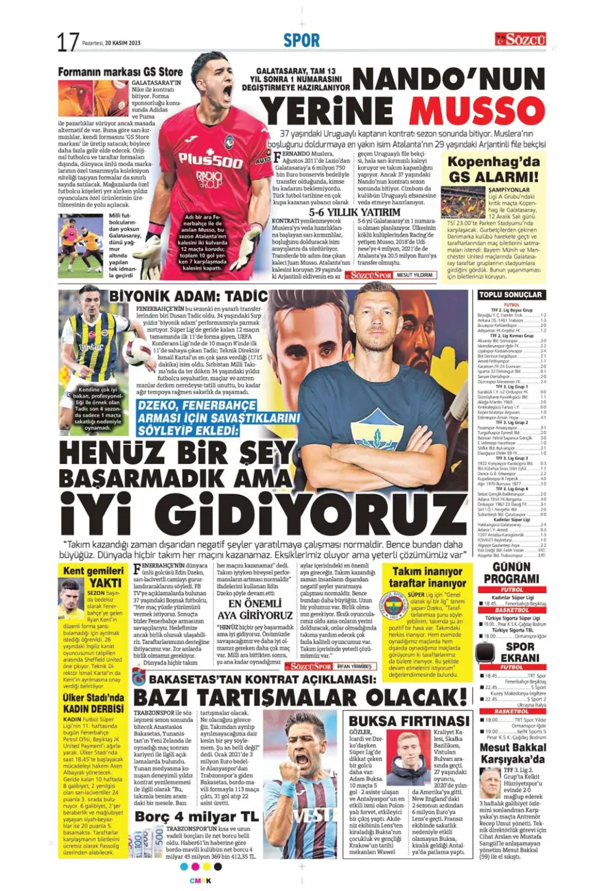 "Salih Özcan harekatı" (20 Kasım 2023 spor manşetleri) 9 "Salih Özcan harekatı" (20 Kasım 2023 spor manşetleri) 9