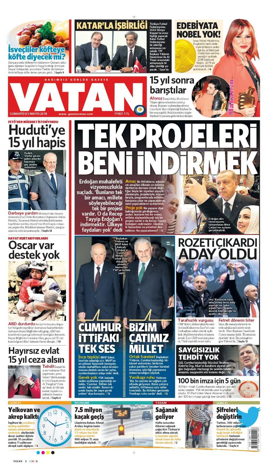 Günün gazete manşetleri - 5 Mayıs 2018 4