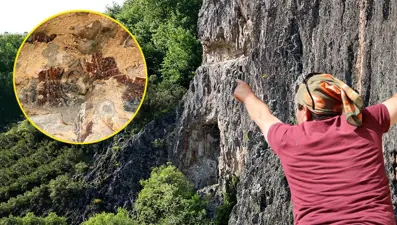 Defineciler Göveliç Mağarası'ndaki binlerce yıllık duvar resimlerini tahrip etti