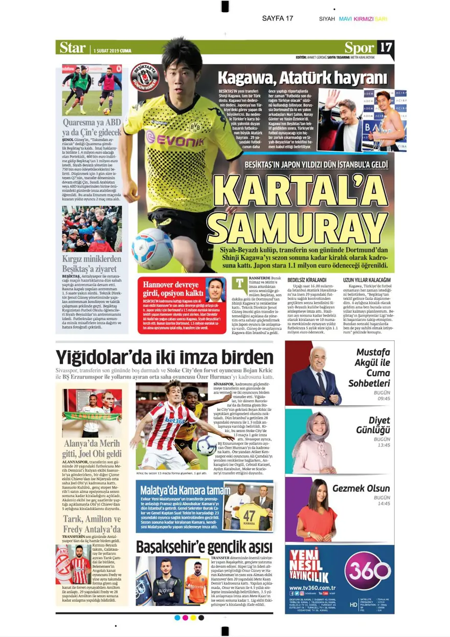 Günün spor manşetleri (1 Şubat 2019) 11