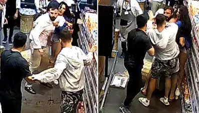 İzmir’de marketteki dehşet anlarının görüntüsü ortaya çıktı |Cinayet şüphelisi: “Adam çakının üzerine düştü”