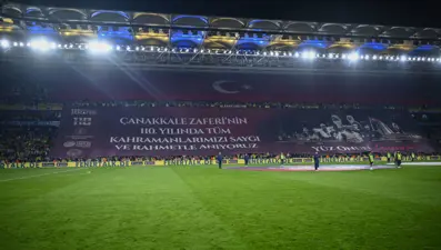 Fenerbahçe-Samsunspor maçında 18 Mart Çanakkale şehitleri anıldı