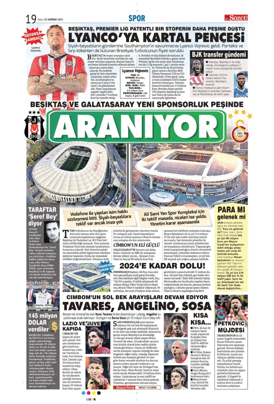 Günün spor manşetleri (25 Haziran 2023) 13 Günün spor manşetleri (25 Haziran 2023) 13