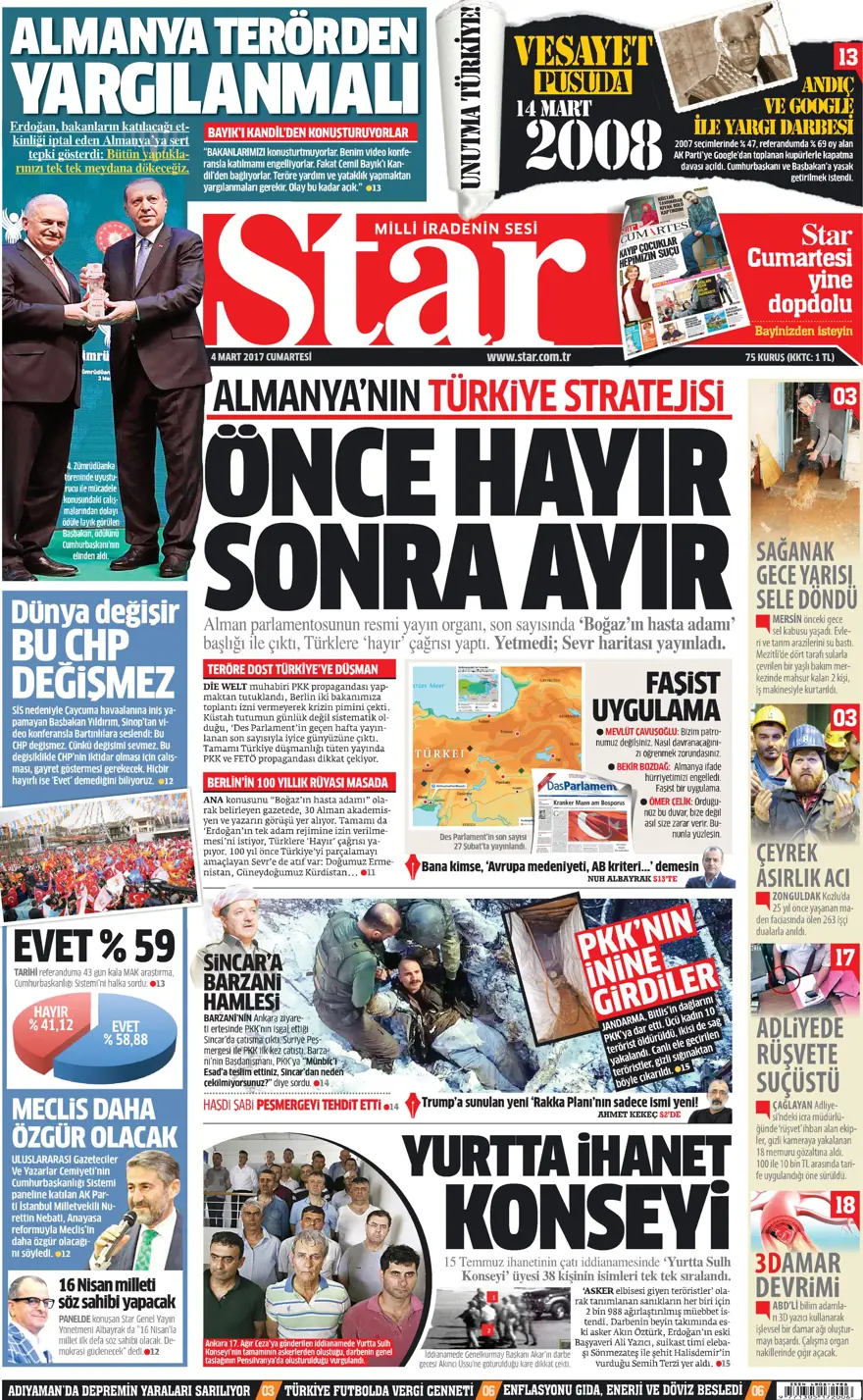 Günün gazete manşetleri - 04.03.2017 10