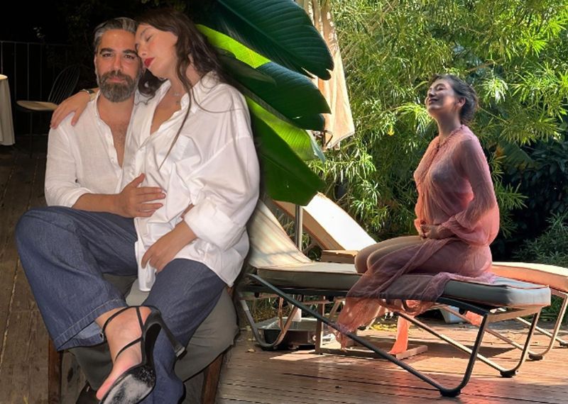 Neslihan Atagül ile Kadir Doğulu oğullarını kucaklarına aldı