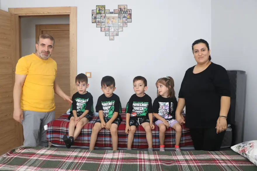 6 yıl sonra evlat hasretleri sonlanmıştı: Dördüzler okula başladı 